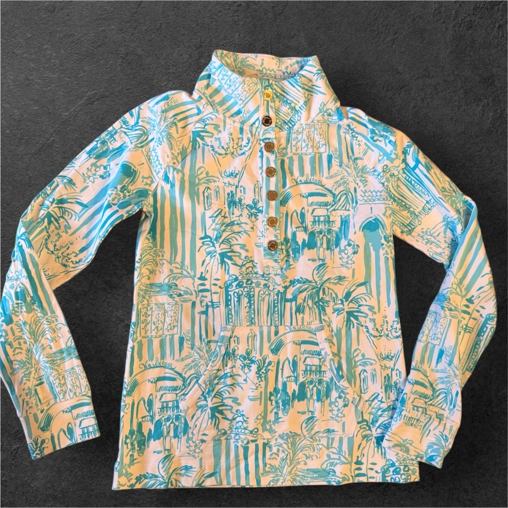 NEW Lilly Pulitzer Pullover Captain Popover in "La Via Loca" Cruisewear